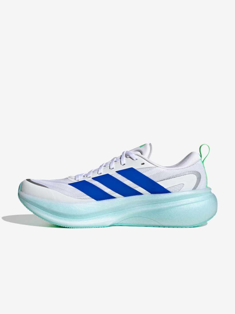 Adidas Supernova Glide White, Blue and Green Running Trainers
