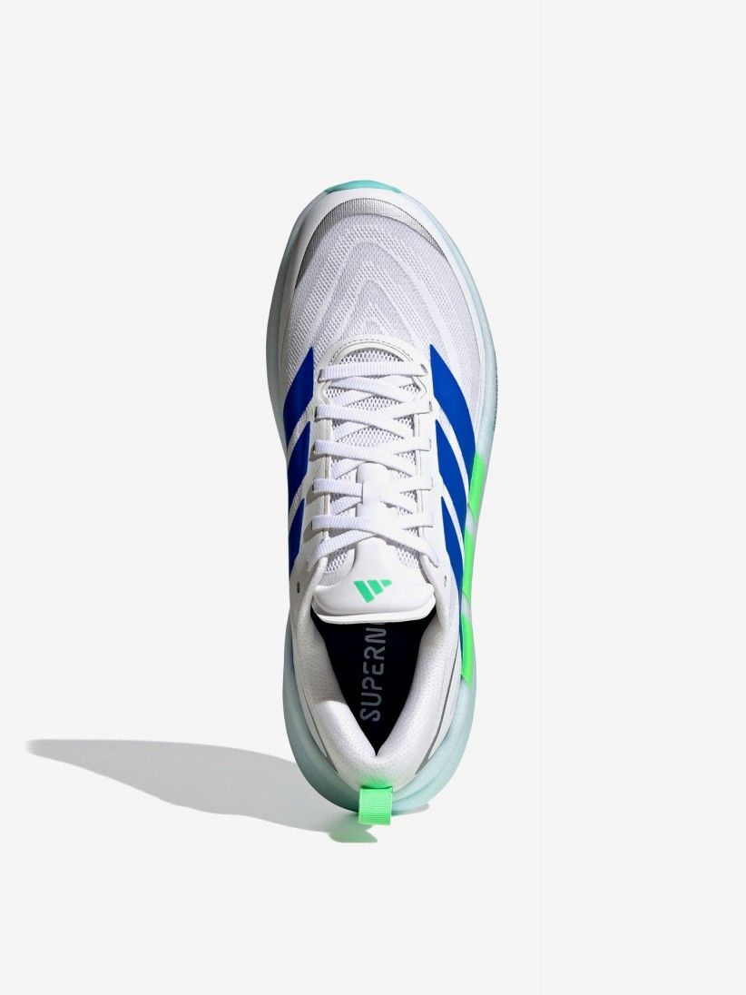 Adidas Supernova Glide White, Blue and Green Running Trainers