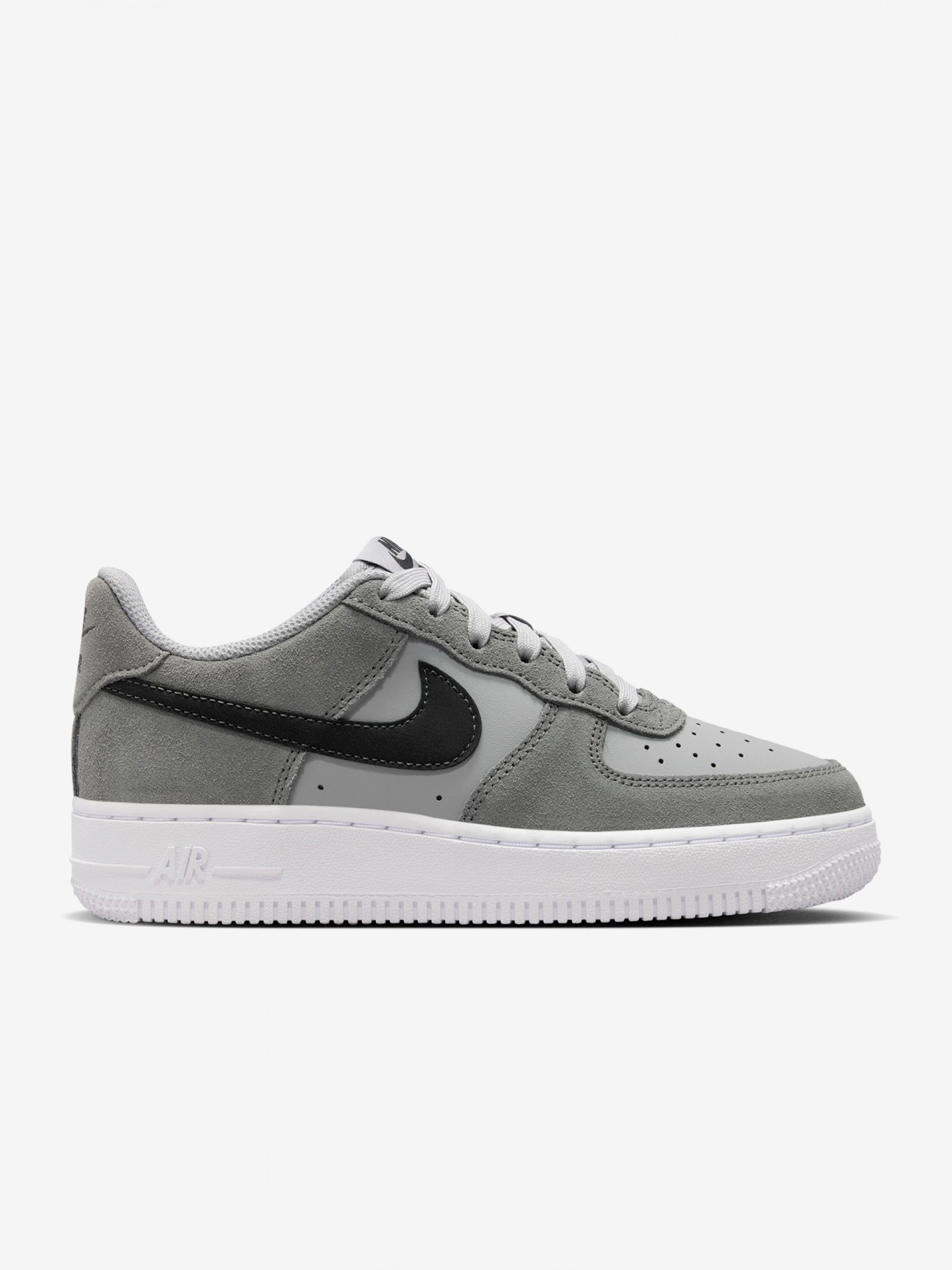 Zapatillas Nike Air Force 1 Essential+ Grises De Piel y Gamuza Júnior