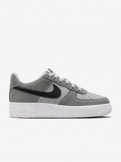 Nike Air Force 1 Essential+ Grey Leather and Suede Junior Sneakers Nike Air Force 1 Essential+ Grey Leather and Suede Junior Sneakers