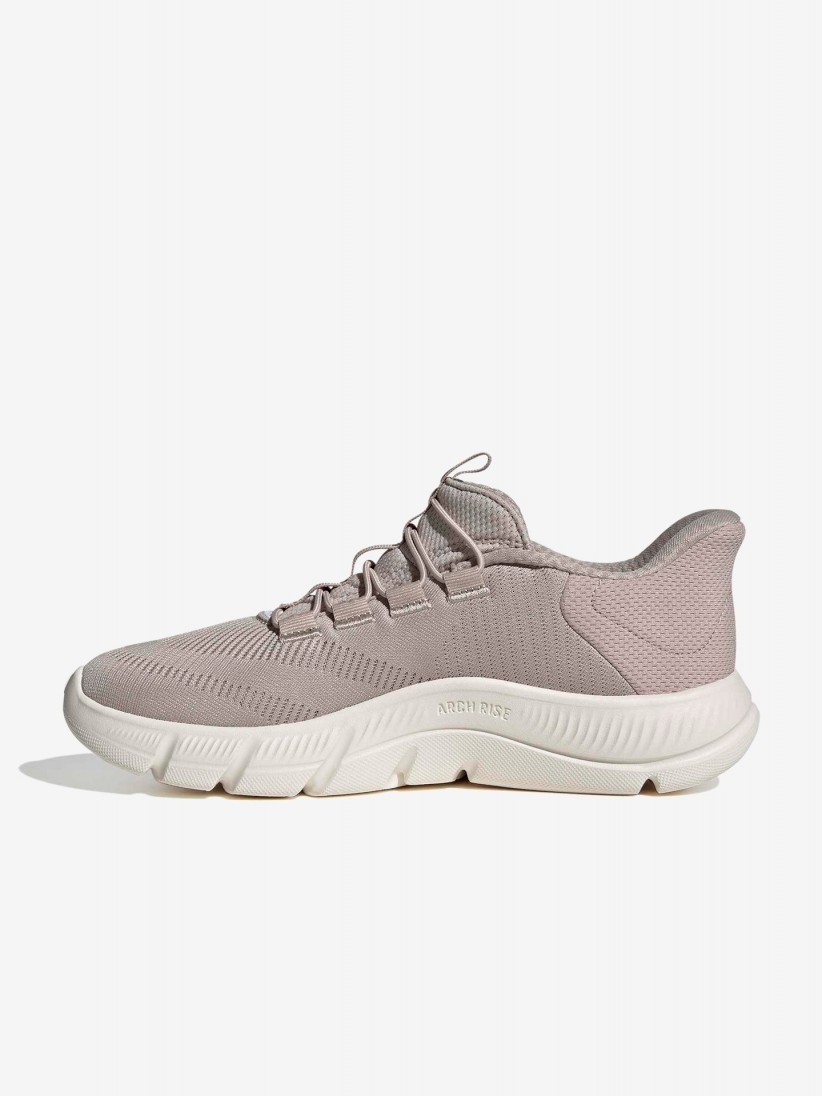 Adidas Cloudfoam Flex Rapidfit W Beige and Pink Walking Trainers