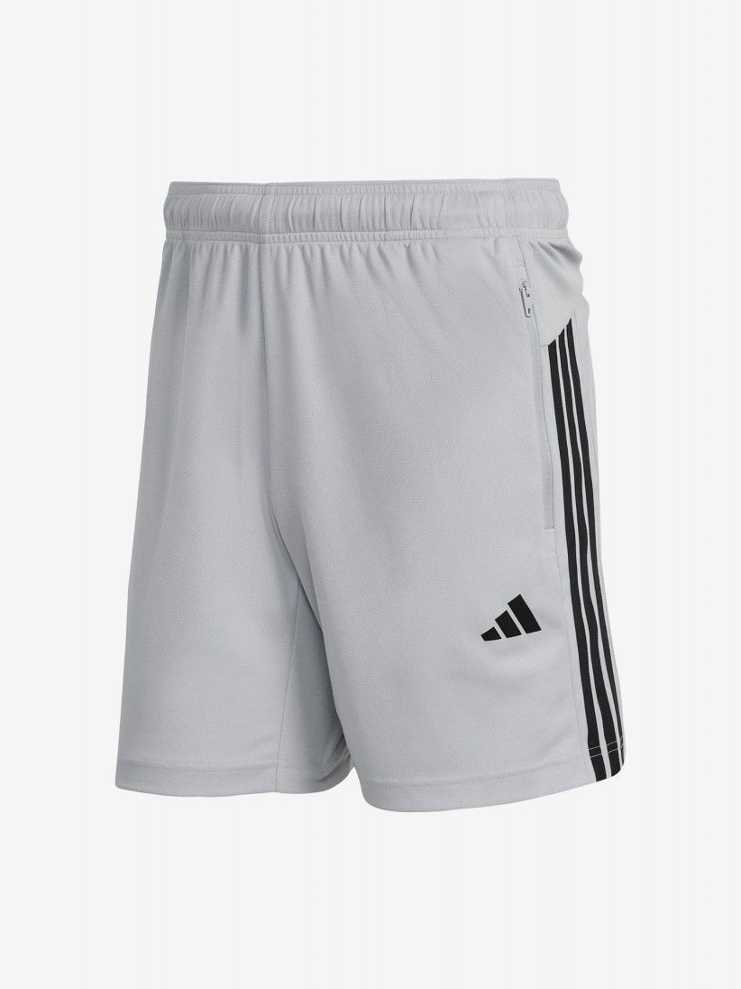 Adidas Workout Essentials Base 3-Stripes 18cm Grey and Black Training Shorts Adidas Workout Essentials Base 3-Stripes 18cm Grey and Black Training Shorts