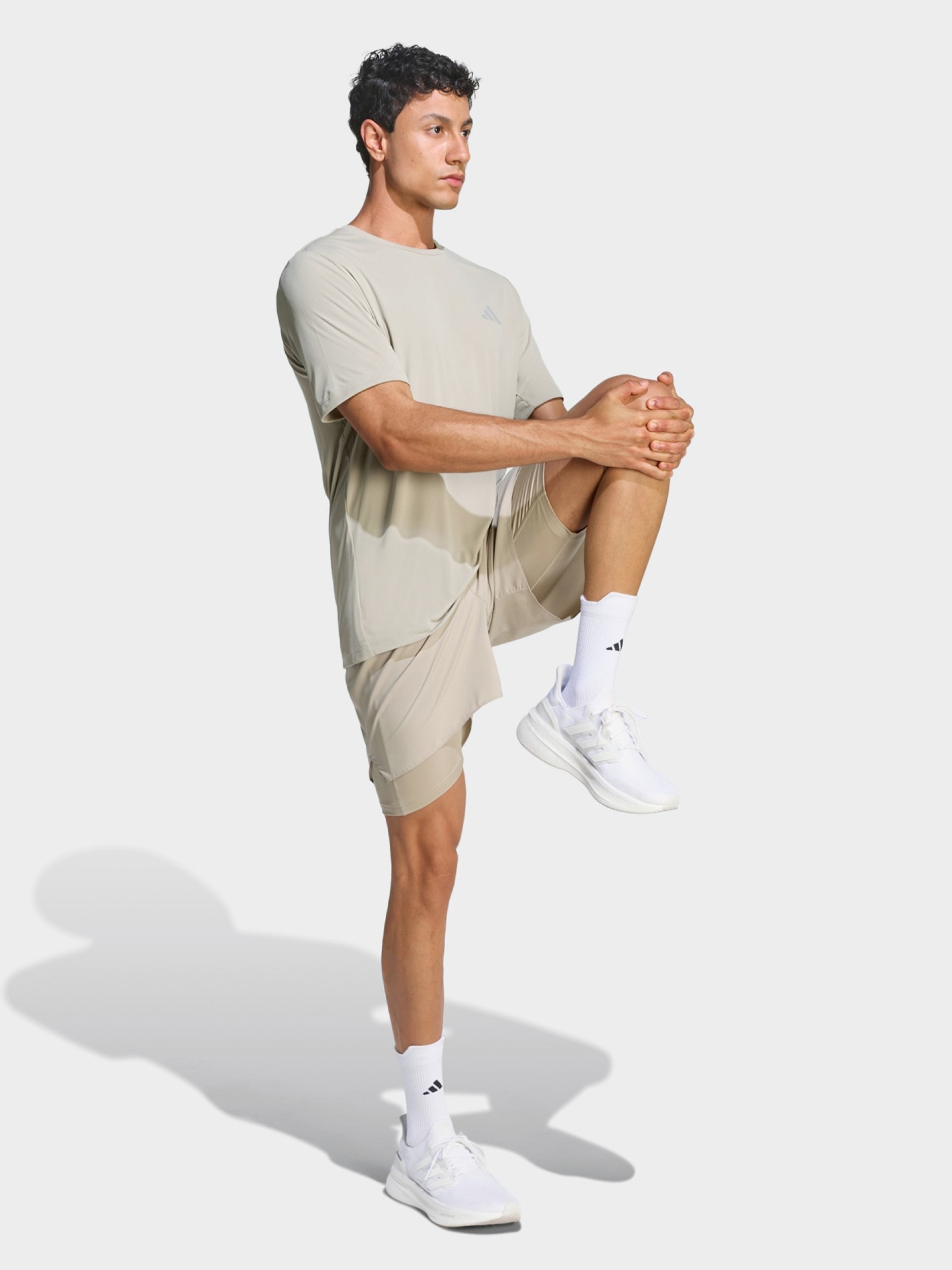 T-shirt de Running Adidas Adi365 Essentials Climacool Caqui