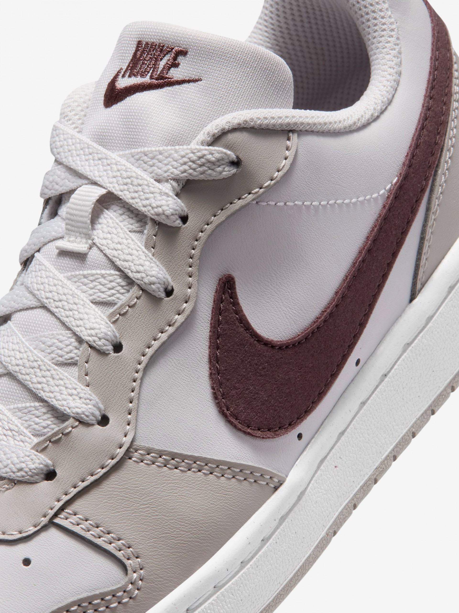 Nike Court Borough Low Essential+ Pink and Burgundy Junior Sneakers
