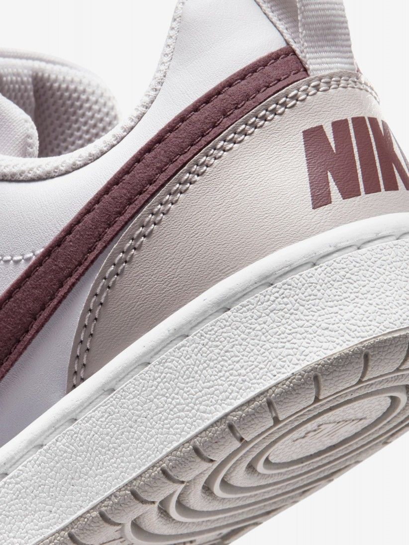 Nike Court Borough Low Essential+ Pink and Burgundy Junior Sneakers