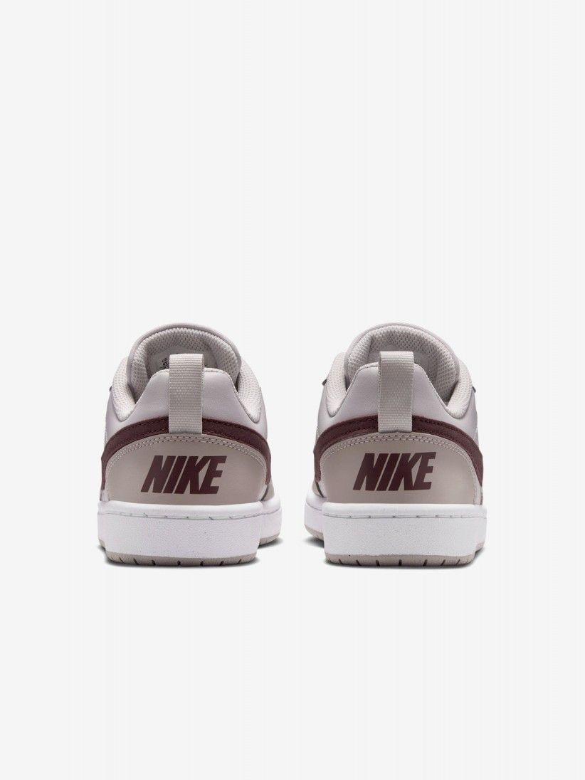Nike Court Borough Low Essential+ Pink and Burgundy Junior Sneakers