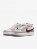 Nike Court Borough Low Essential+ Pink and Burgundy Junior Sneakers