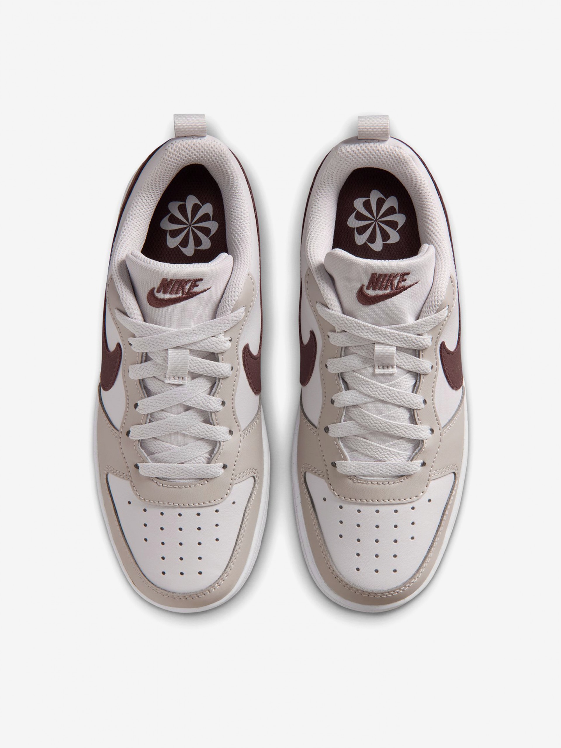 Nike Court Borough Low Essential+ Pink and Burgundy Junior Sneakers