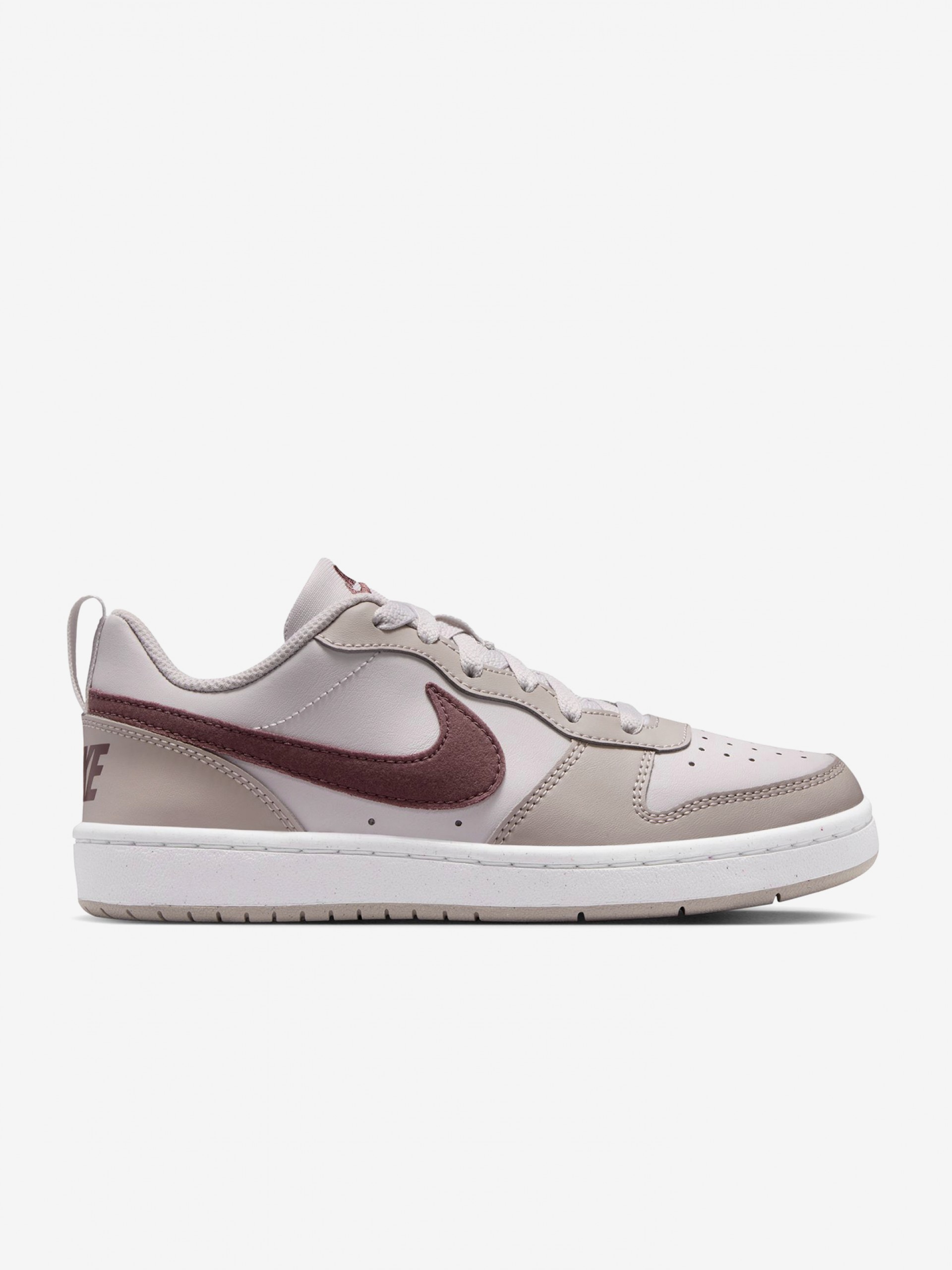Nike Court Borough Low Essential+ Pink and Burgundy Junior Sneakers