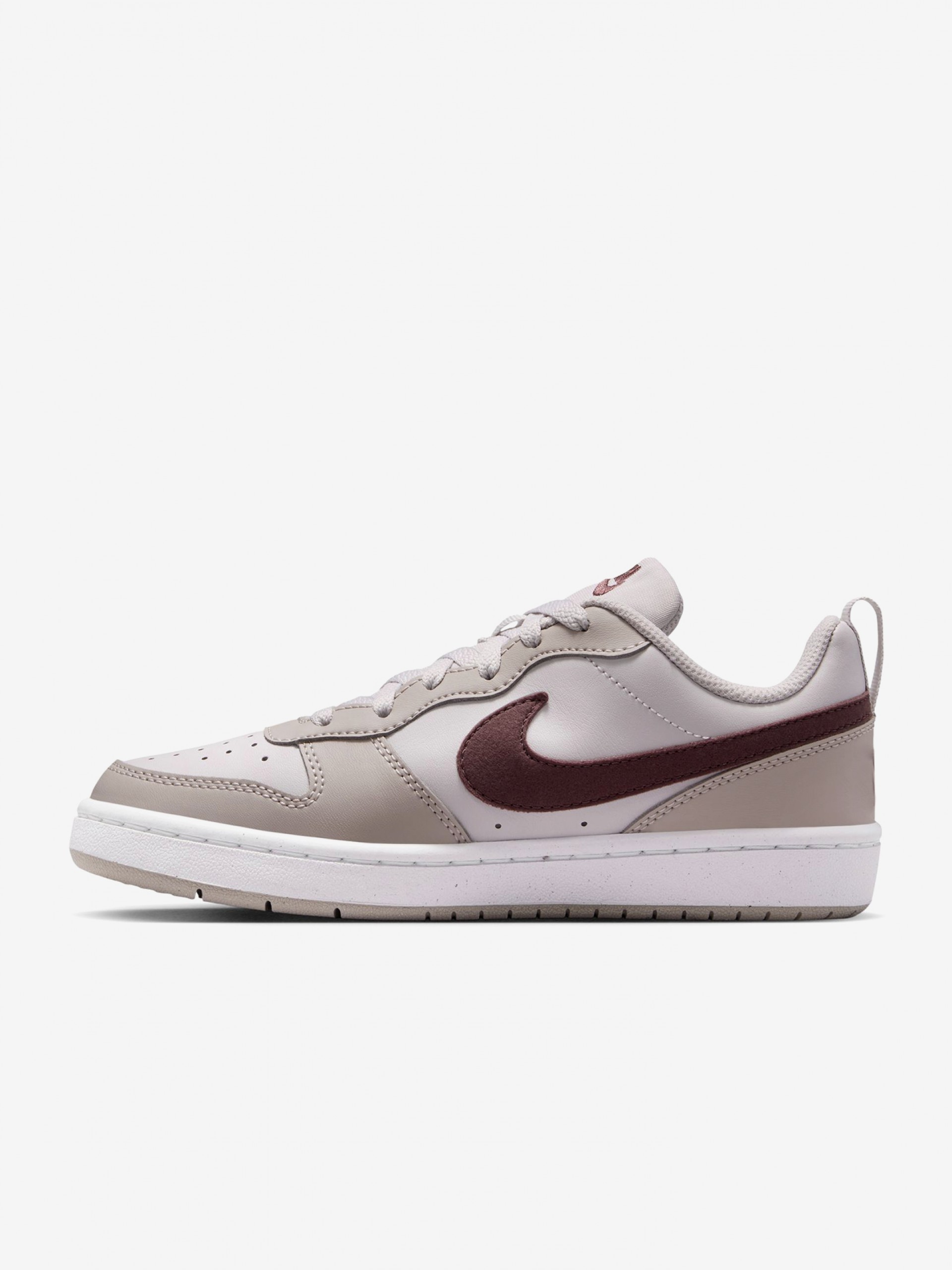 Nike Court Borough Low Essential+ Pink and Burgundy Junior Sneakers
