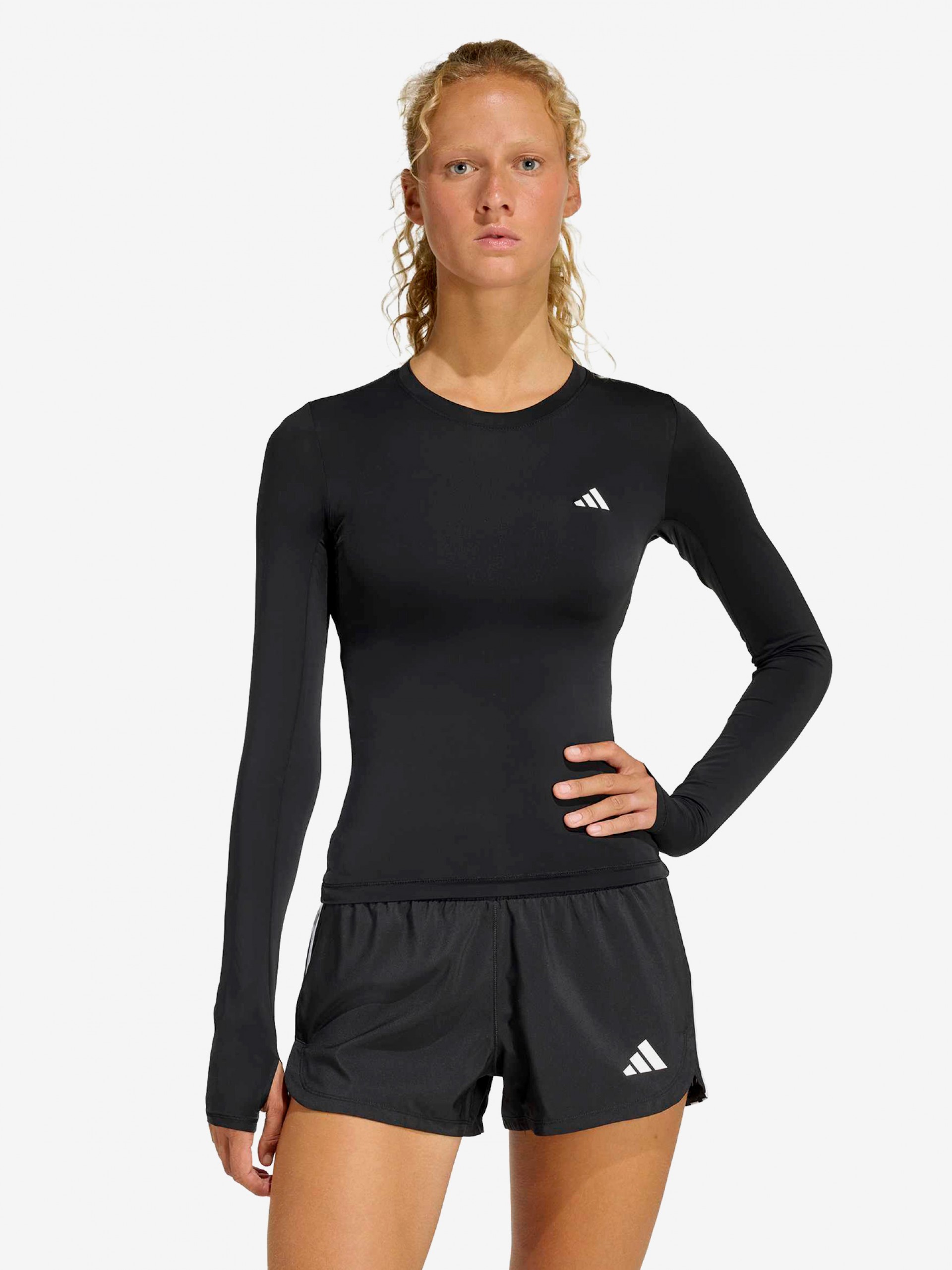 Adidas Power Essentials Workout Contour Climacool W Black Training Long Sleeve Top