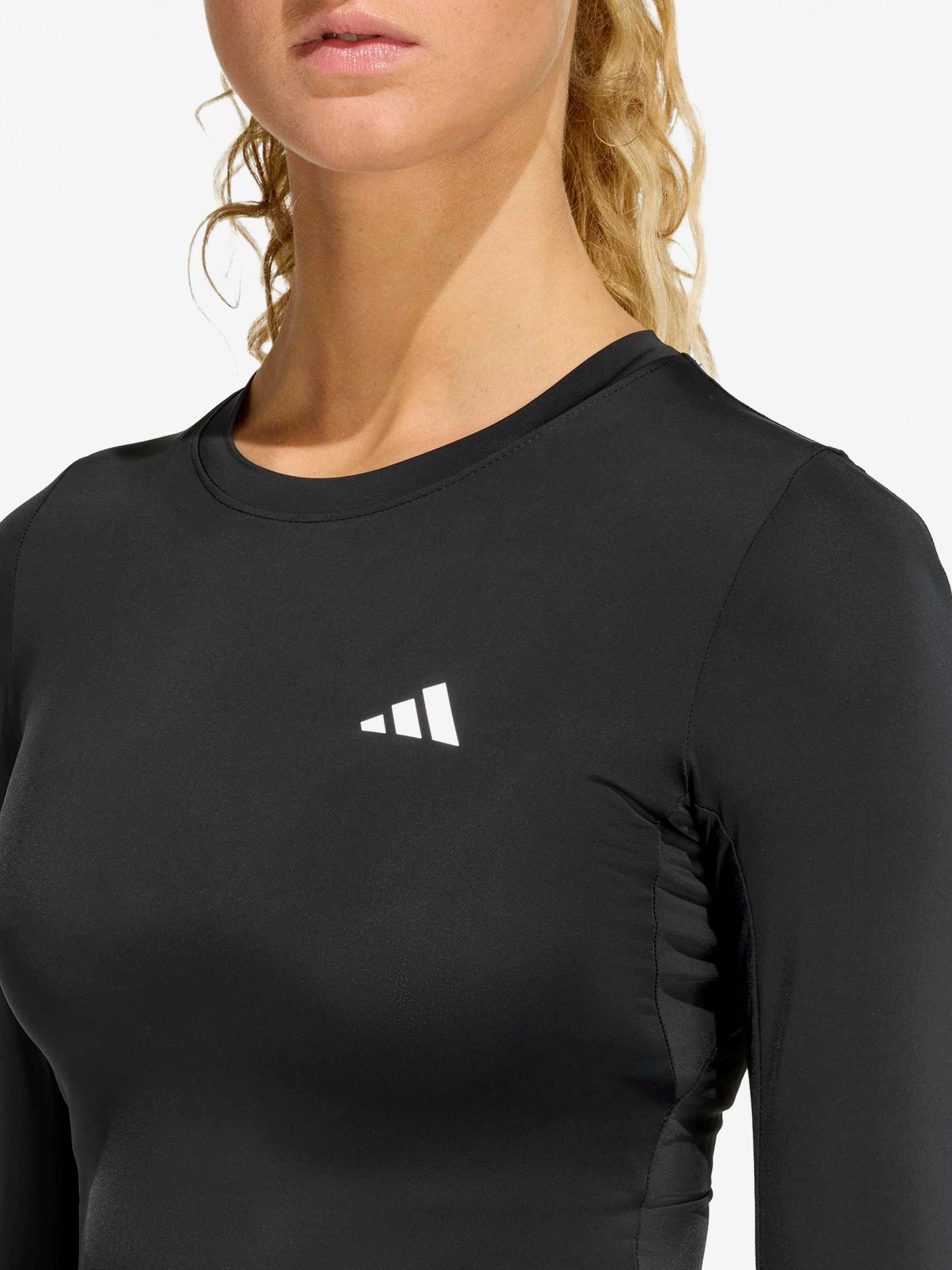 Camiseta de Manga Larga de Entrenamiento Adidas Power Essentials Workout Contour Climacool W Negra