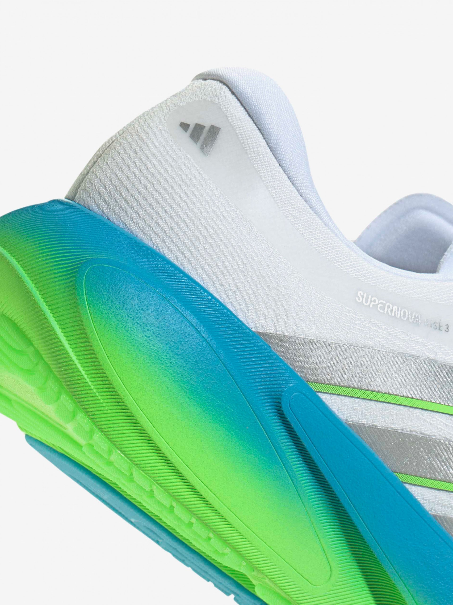 Adidas Supernova Rise 3 White, Blue and Green Running Trainers
