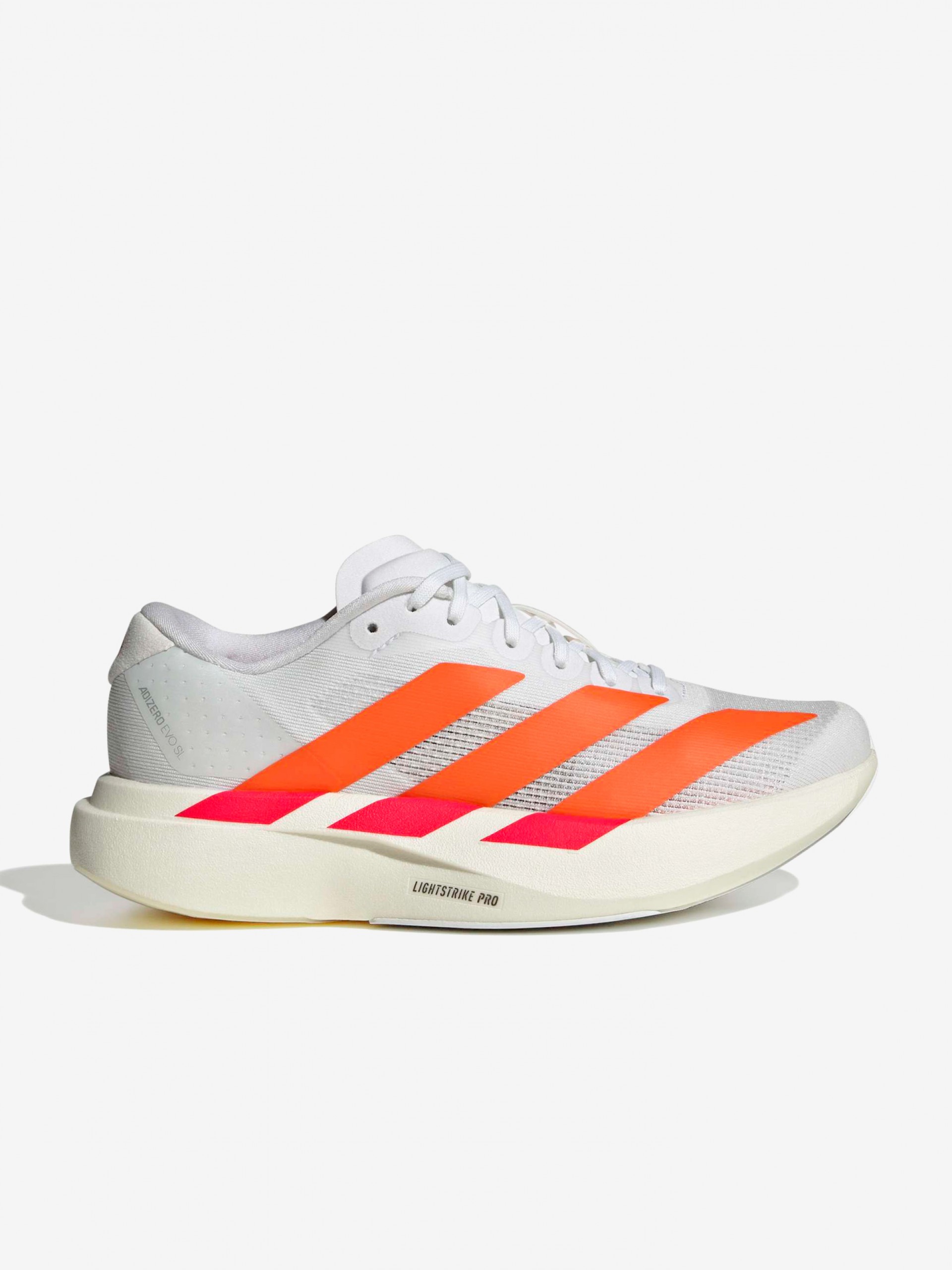 Adidas Adizero Evo SL White and Orange J Running Trainers