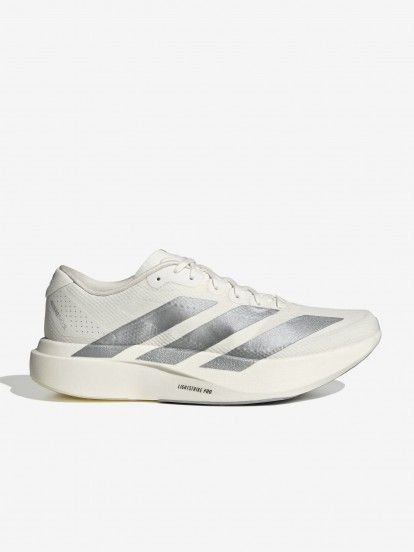 Zapatillas de Running Adidas Adizero Evo SL Woven Blancas y Plateadas Zapatillas de Running Adidas Adizero Evo SL Woven Blancas y Plateadas