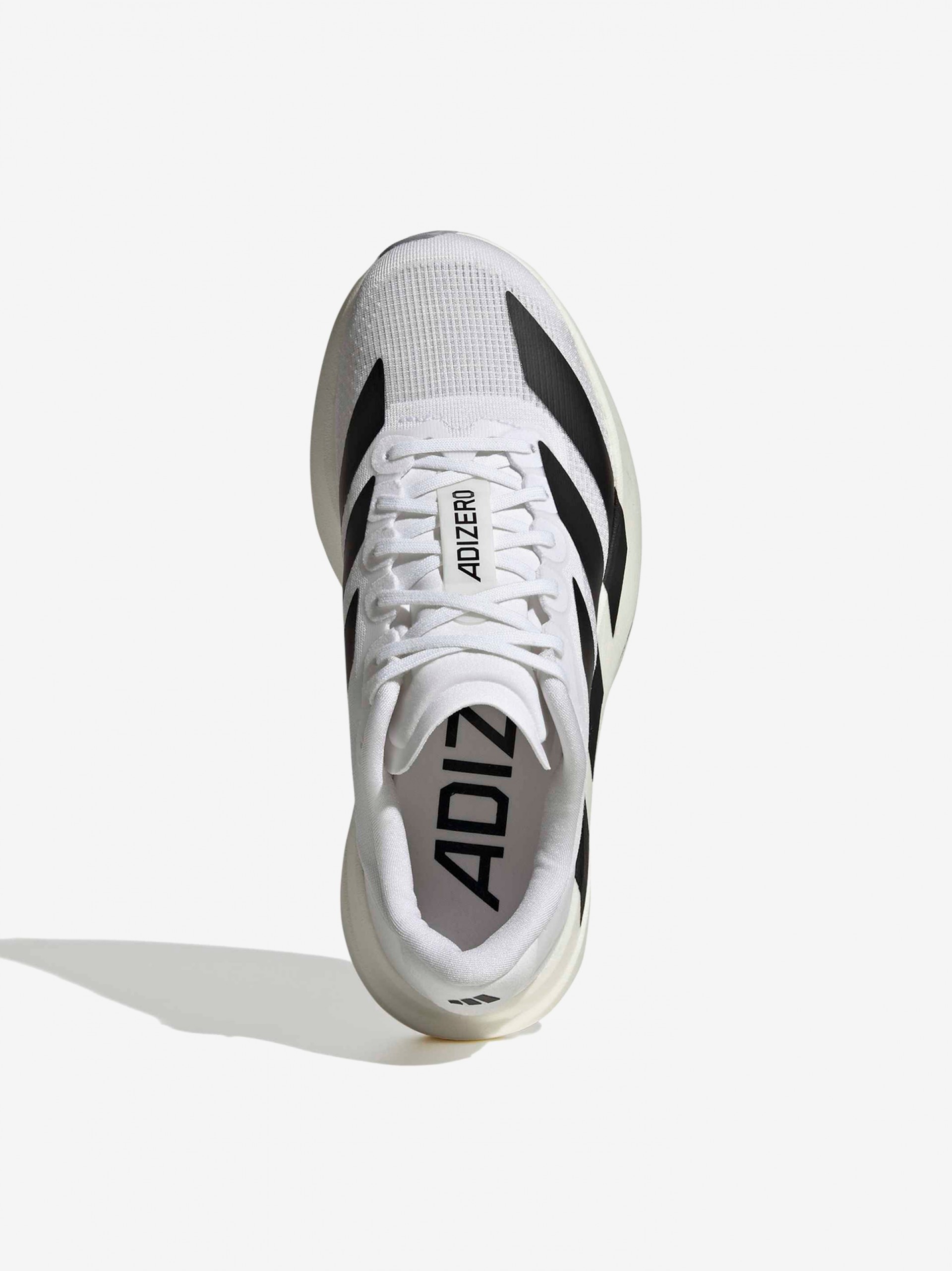 Adidas Adizero Evo SL White and Black J Running Trainers