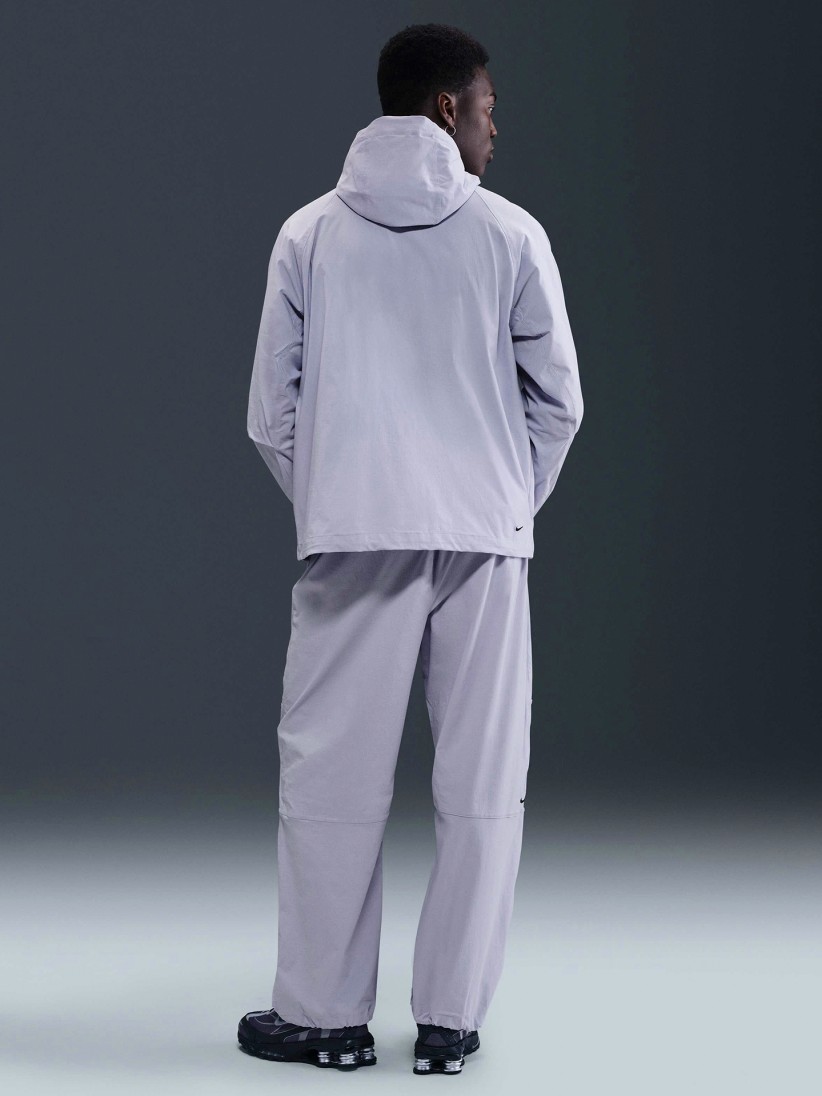 Chaqueta Cortavientos con Capucha Nike Tech Woven Lila Para Hombre