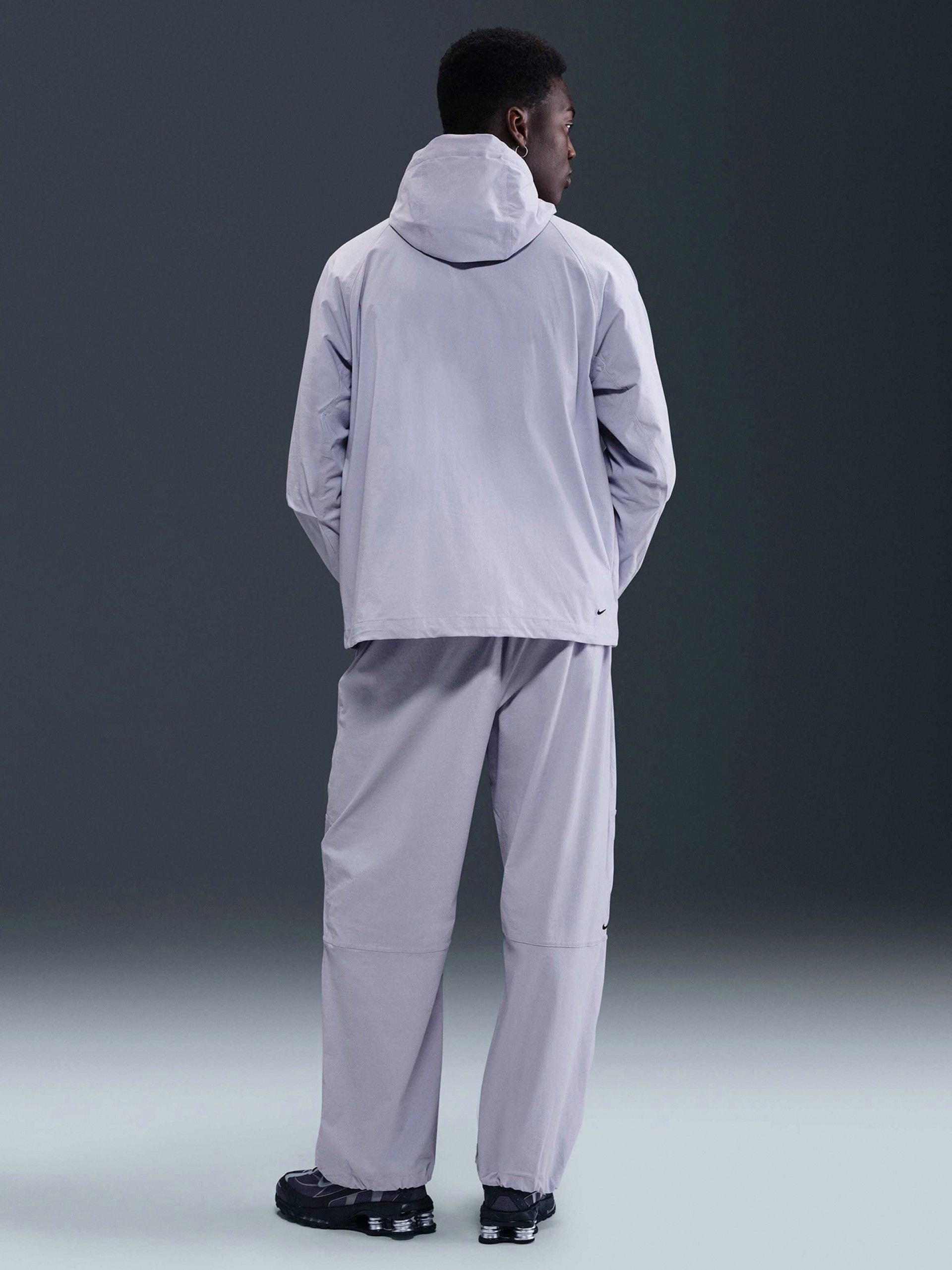 Nike Tech Woven Lilac Hooded Windbreaker Jacket For Men