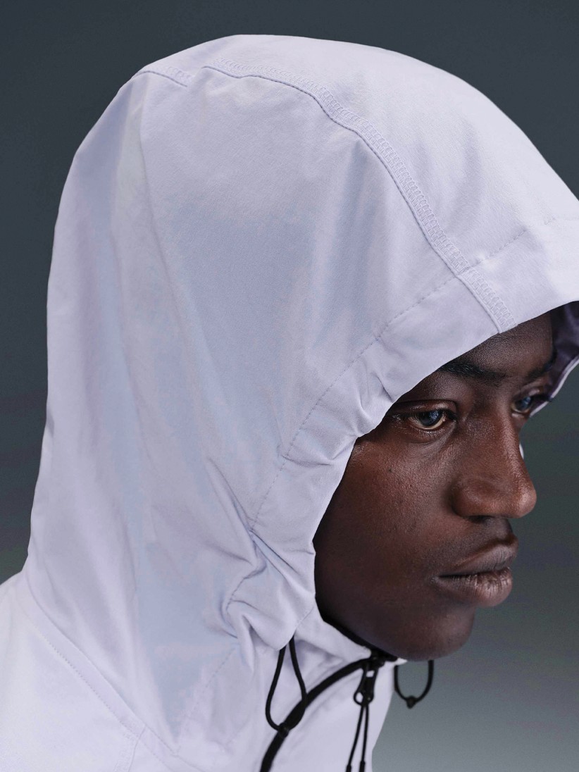 Chaqueta Cortavientos con Capucha Nike Tech Woven Lila Para Hombre