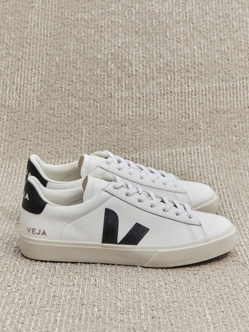 Sapatilhas VEJA Campo Chromefree Leather Brancas e Pretas