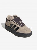 Adidas Samba XLG J Beige and Black Suede Sneakers