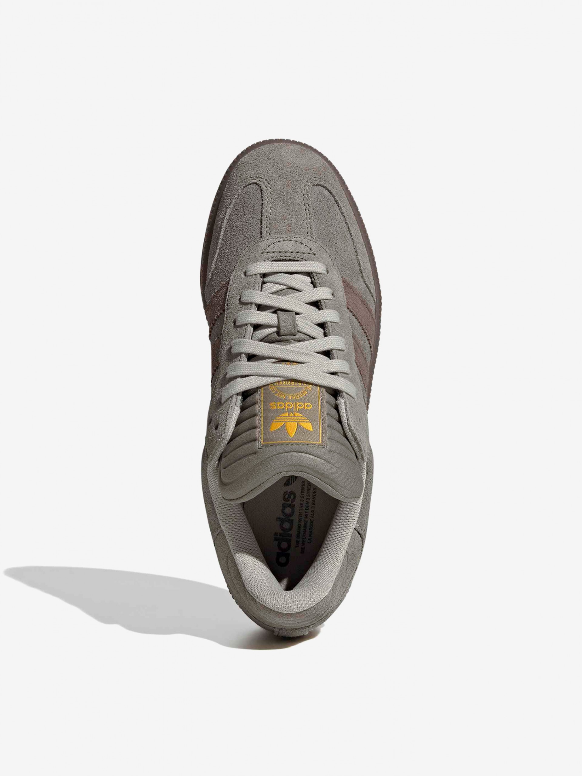 Sapatilhas Adidas Samba XLG Cinzentas e Castanhas Em Camurça