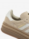Zapatillas Adidas Gazelle Bold W Beige y Blancas De Gamuza