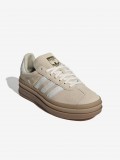 Zapatillas Adidas Gazelle Bold W Beige y Blancas De Gamuza