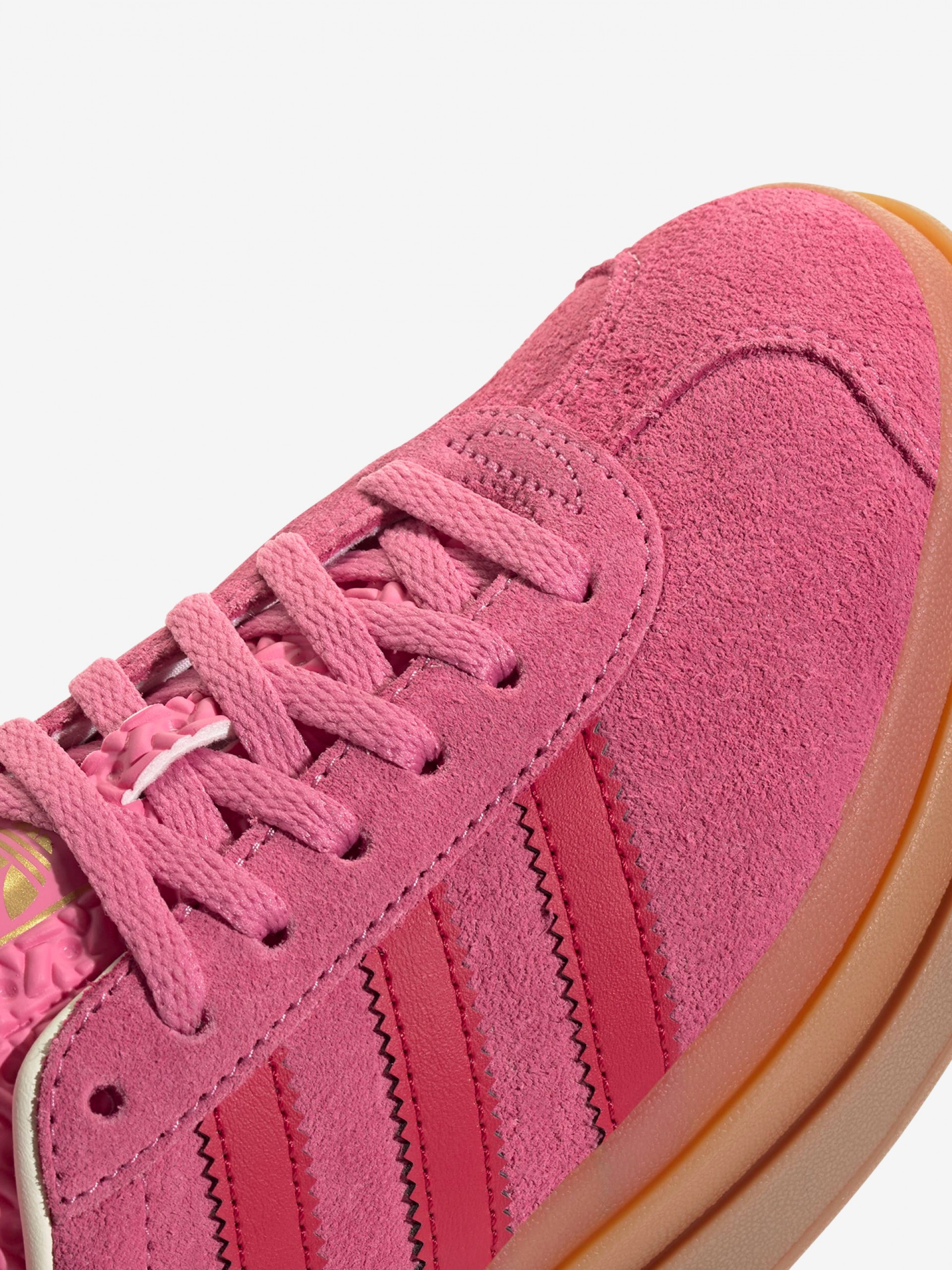 Zapatillas Adidas Gazelle Bold J Rosa y Rojas De Gamuza