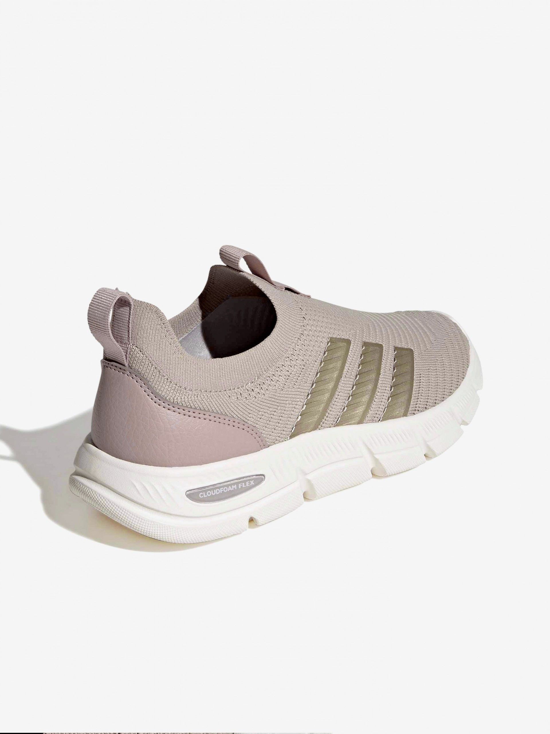 Adidas Cloudfoam Flex Sock W Beige and Pink Walking Trainers