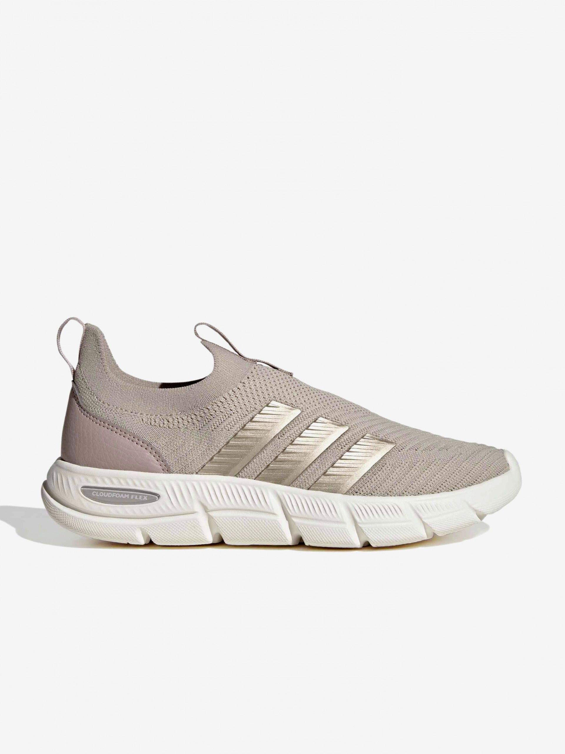 Adidas Cloudfoam Flex Sock W Beige and Pink Walking Trainers