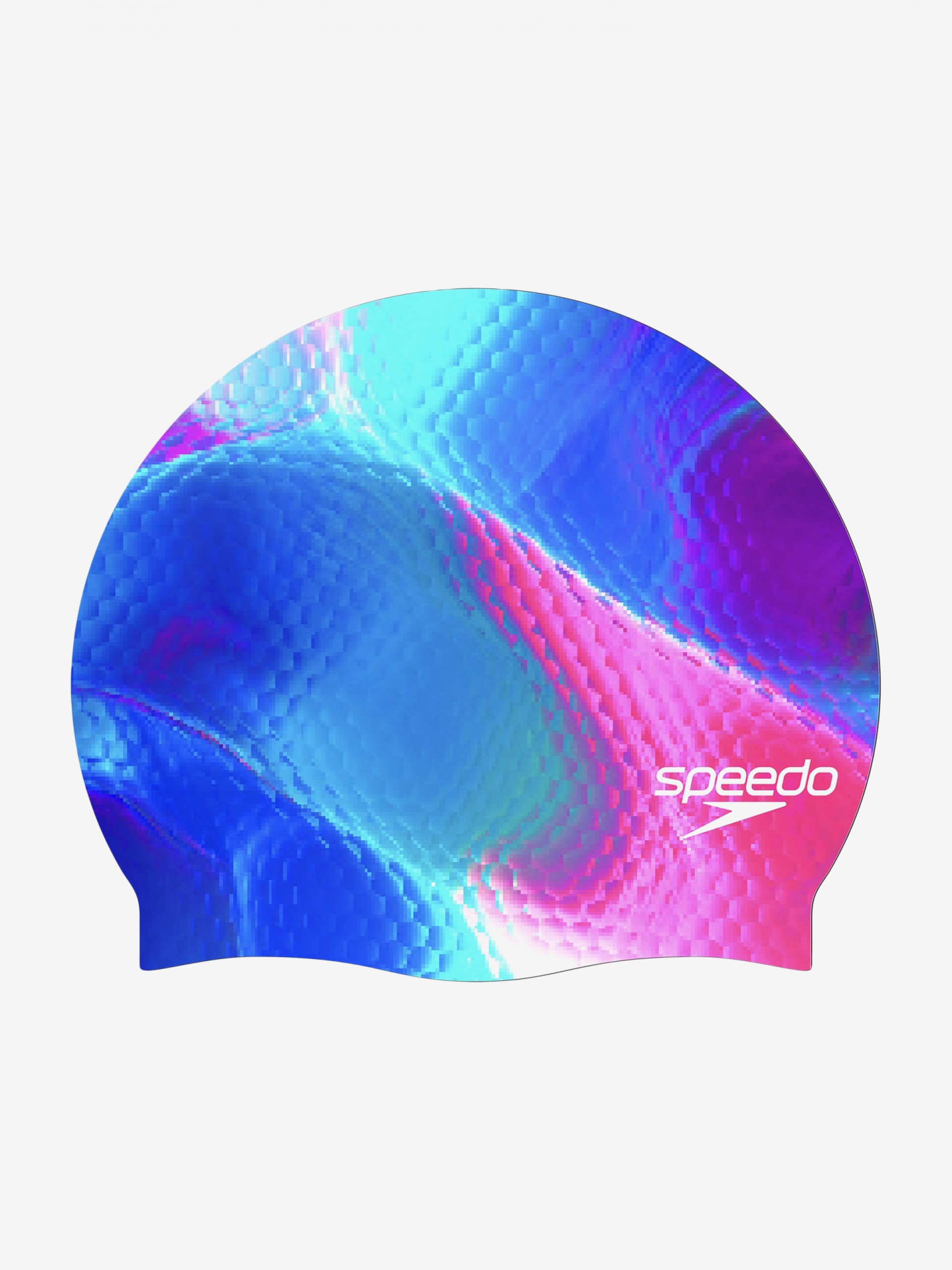 Speedo Printed Silicone Blue and Pink Swimming Cap