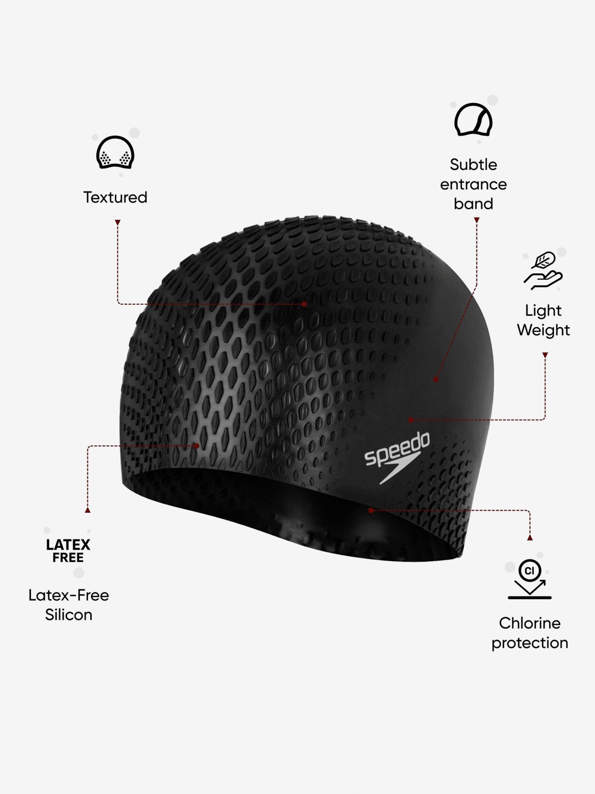 Speedo Bubble Active + Black Swimming Cap