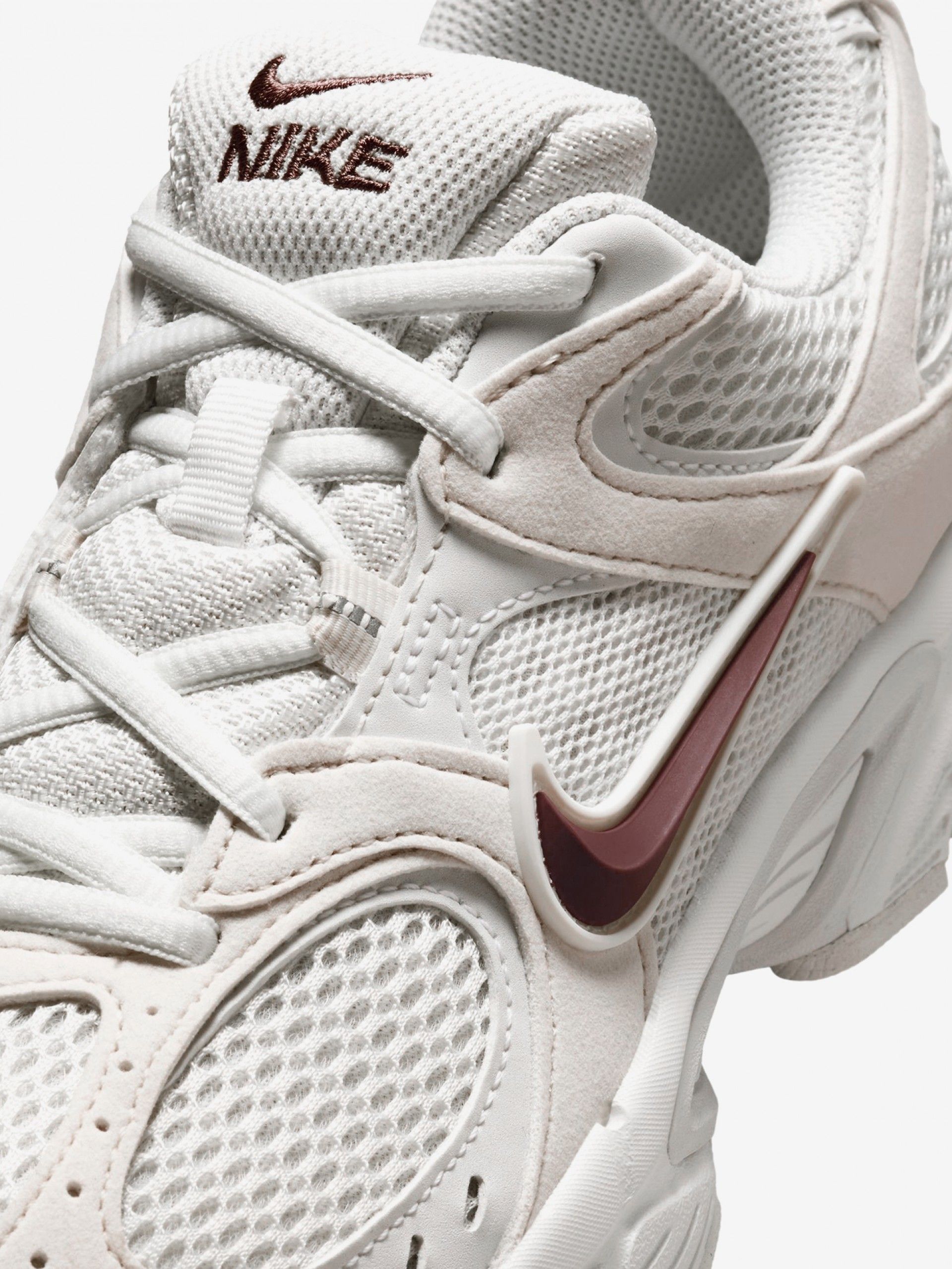 Sapatilhas Nike V5 RNR Brancas, Bege e Bordeaux Com Camurça Para Mulher