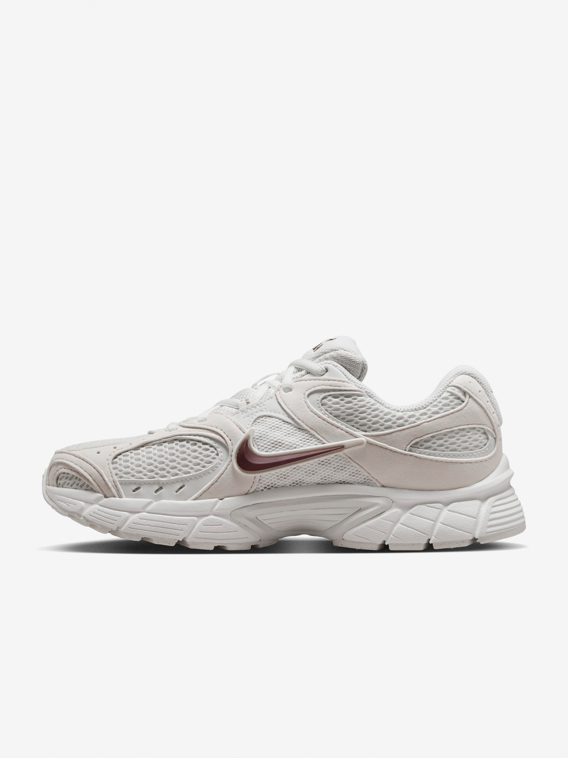 Zapatillas Nike V5 RNR Blancas, Beige y Burdeos Con Gamuza Para Mujer