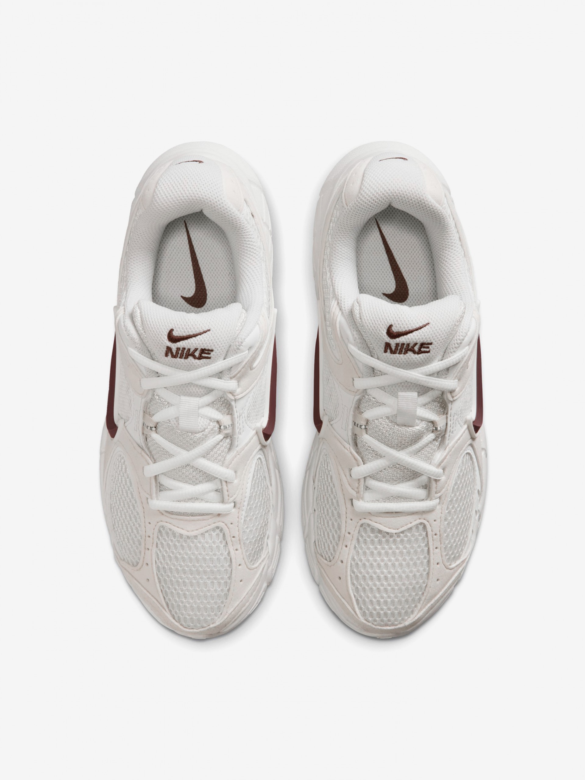 Sapatilhas Nike V5 RNR Brancas, Bege e Bordeaux Com Camurça Para Mulher