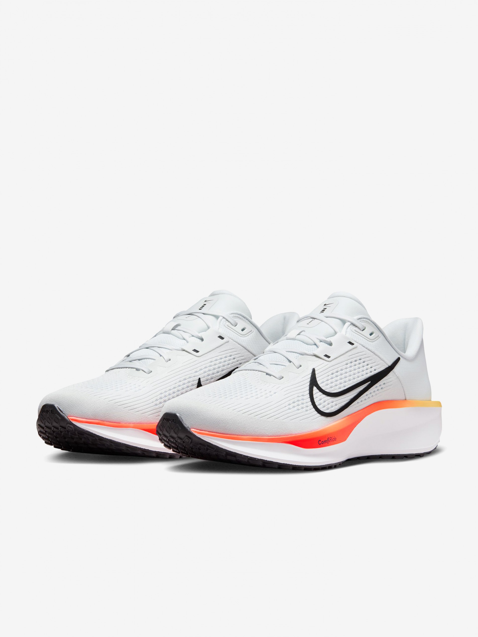 Nike Quest 6 White, Red and Yellow Running Trainers For Men