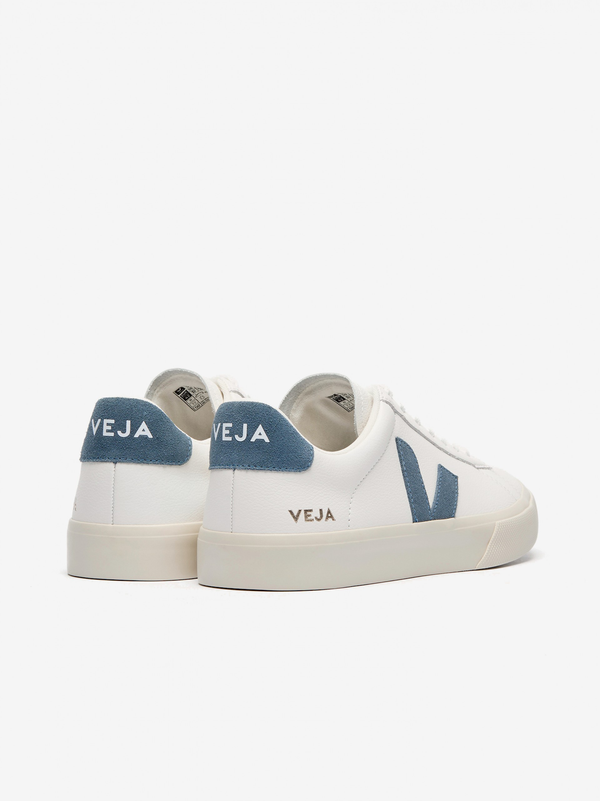 Zapatillas VEJA Campo Chromefree Leather Blancas y Azules