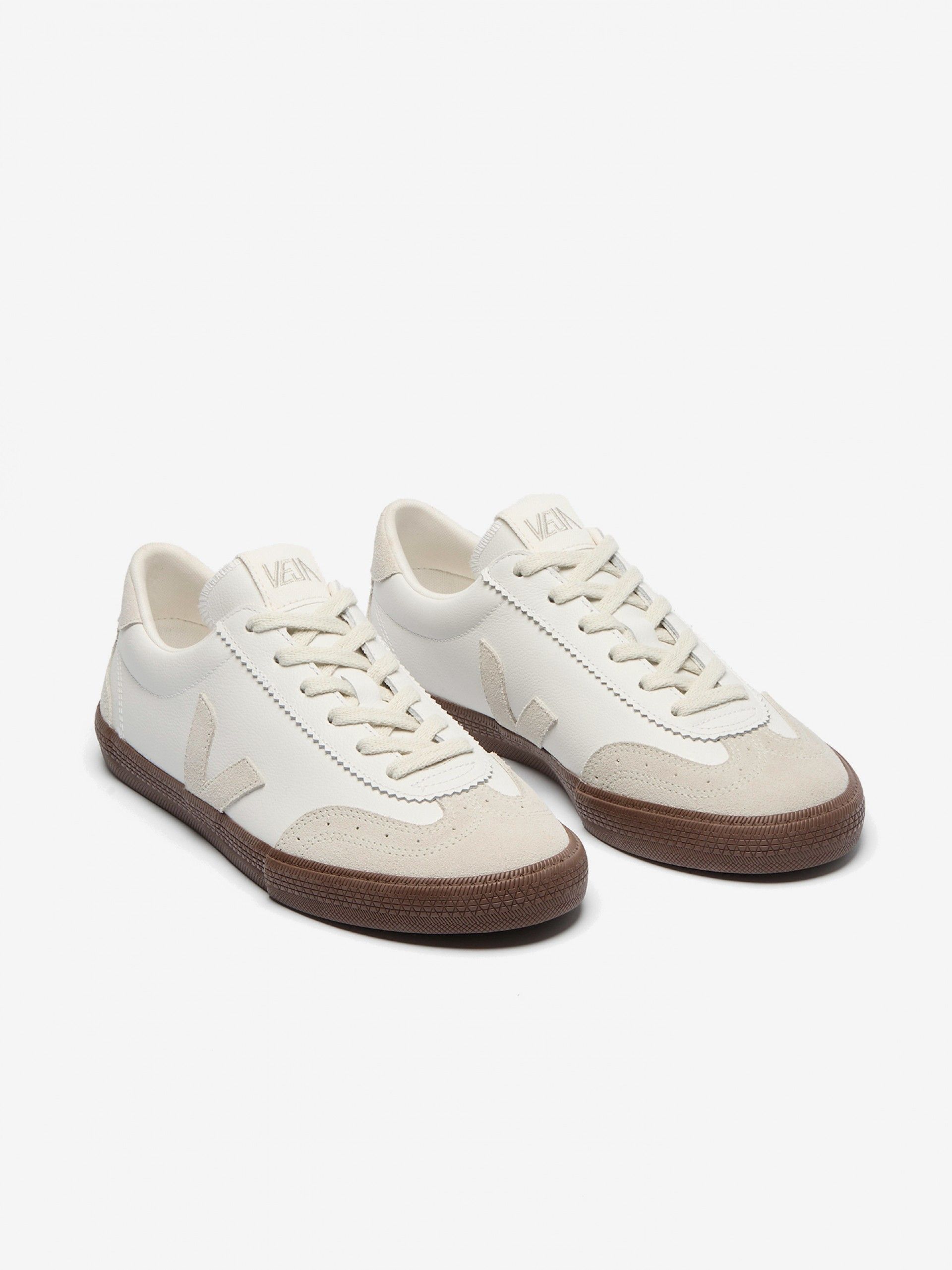 VEJA Volley White and Beige Sneakers