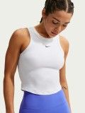 Camiseta de Tirantes Nike One Fitted Dri-FIT Cropped Blanca Para Mujer