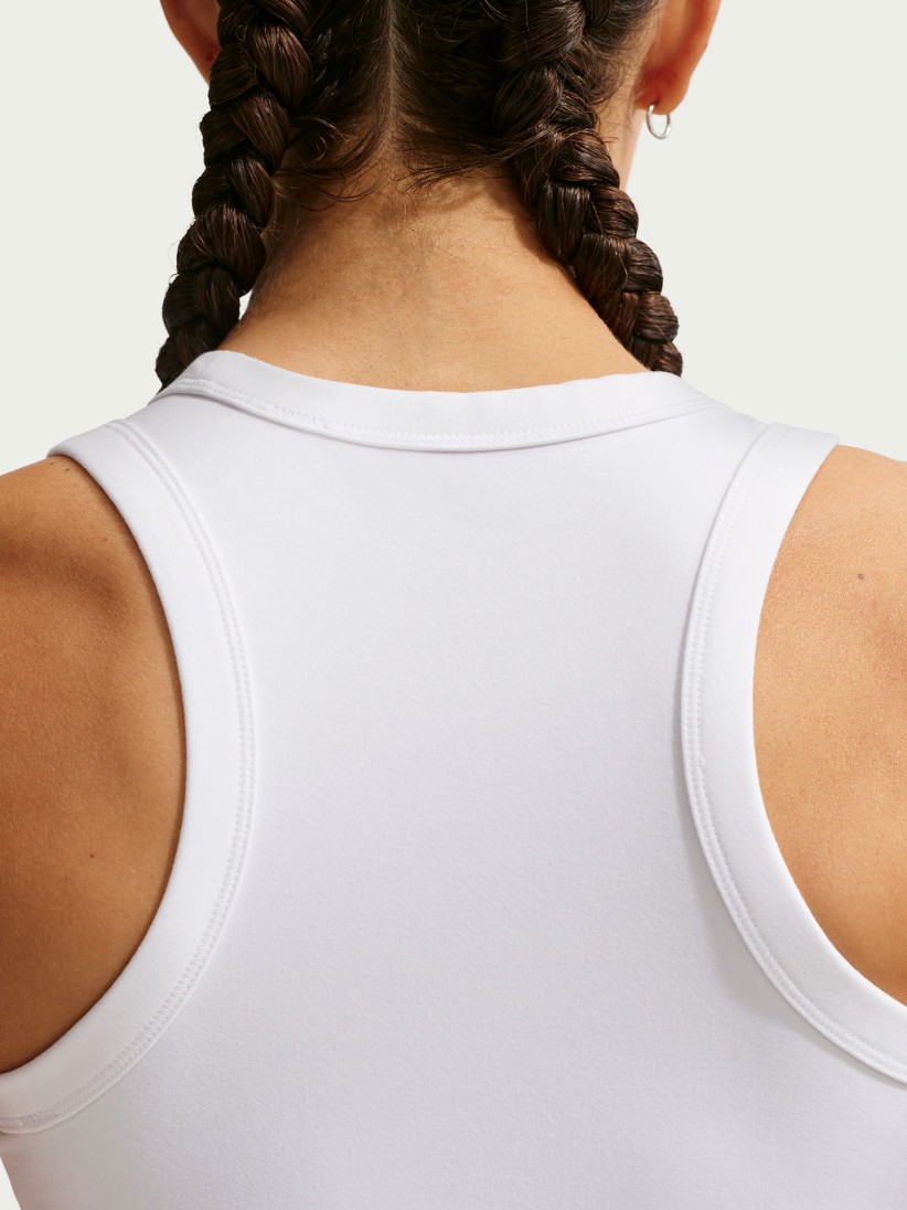 Camiseta de Tirantes Nike One Fitted Dri-FIT Cropped Blanca Para Mujer