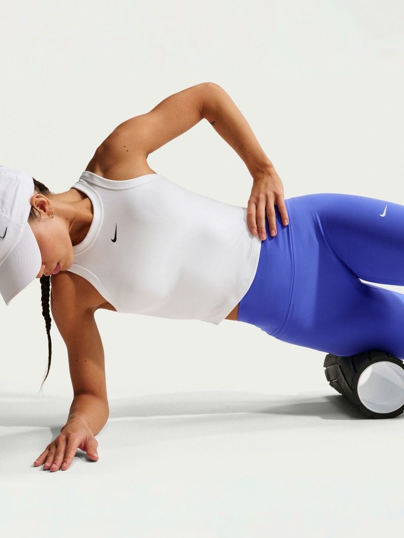 Camiseta de Tirantes Nike One Fitted Dri-FIT Cropped Blanca Para Mujer