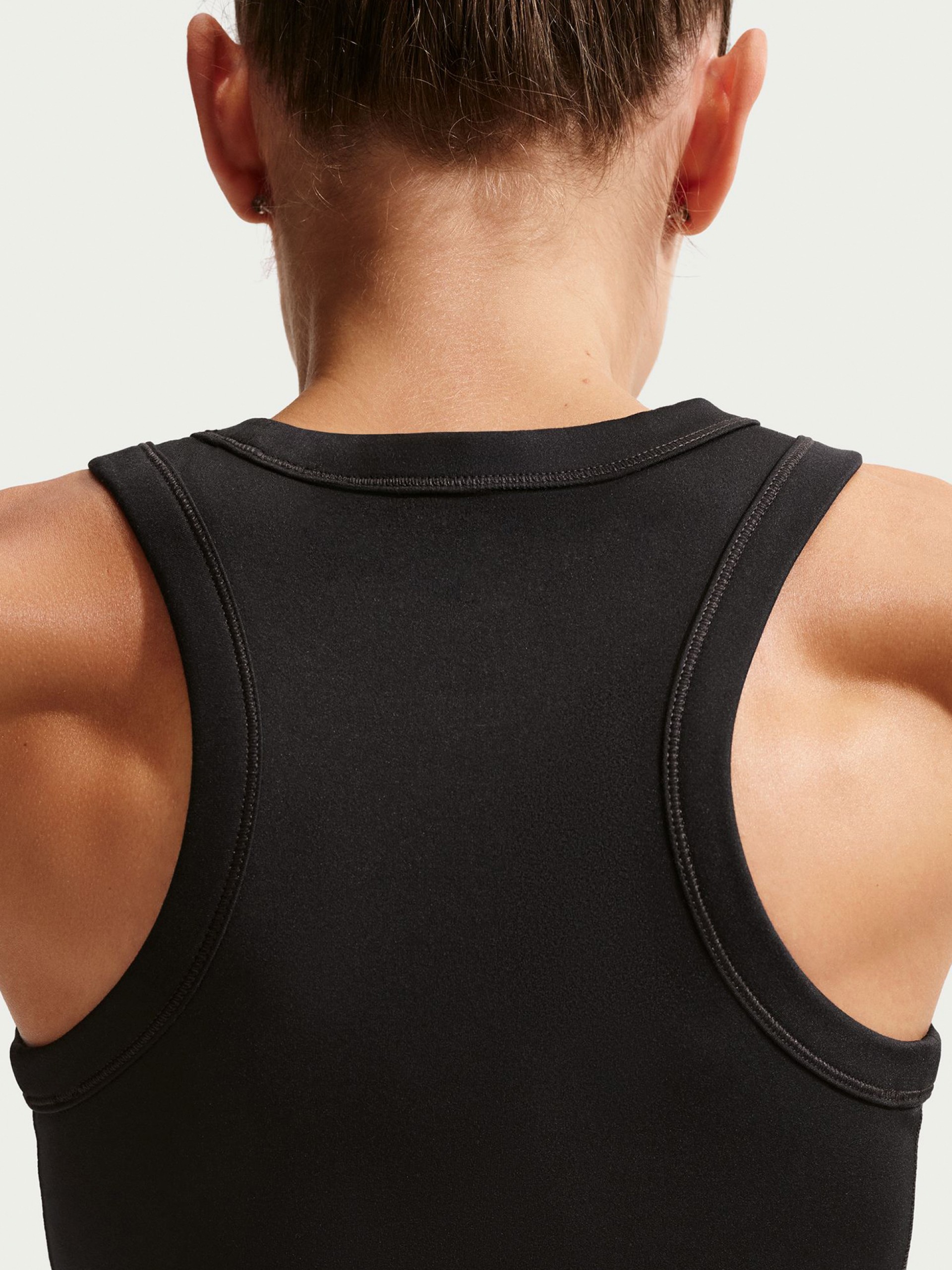 Camiseta de Tirantes Nike One Fitted Dri-FIT Cropped Negra Para Mujer