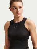 Camiseta de Tirantes Nike One Fitted Dri-FIT Cropped Negra Para Mujer