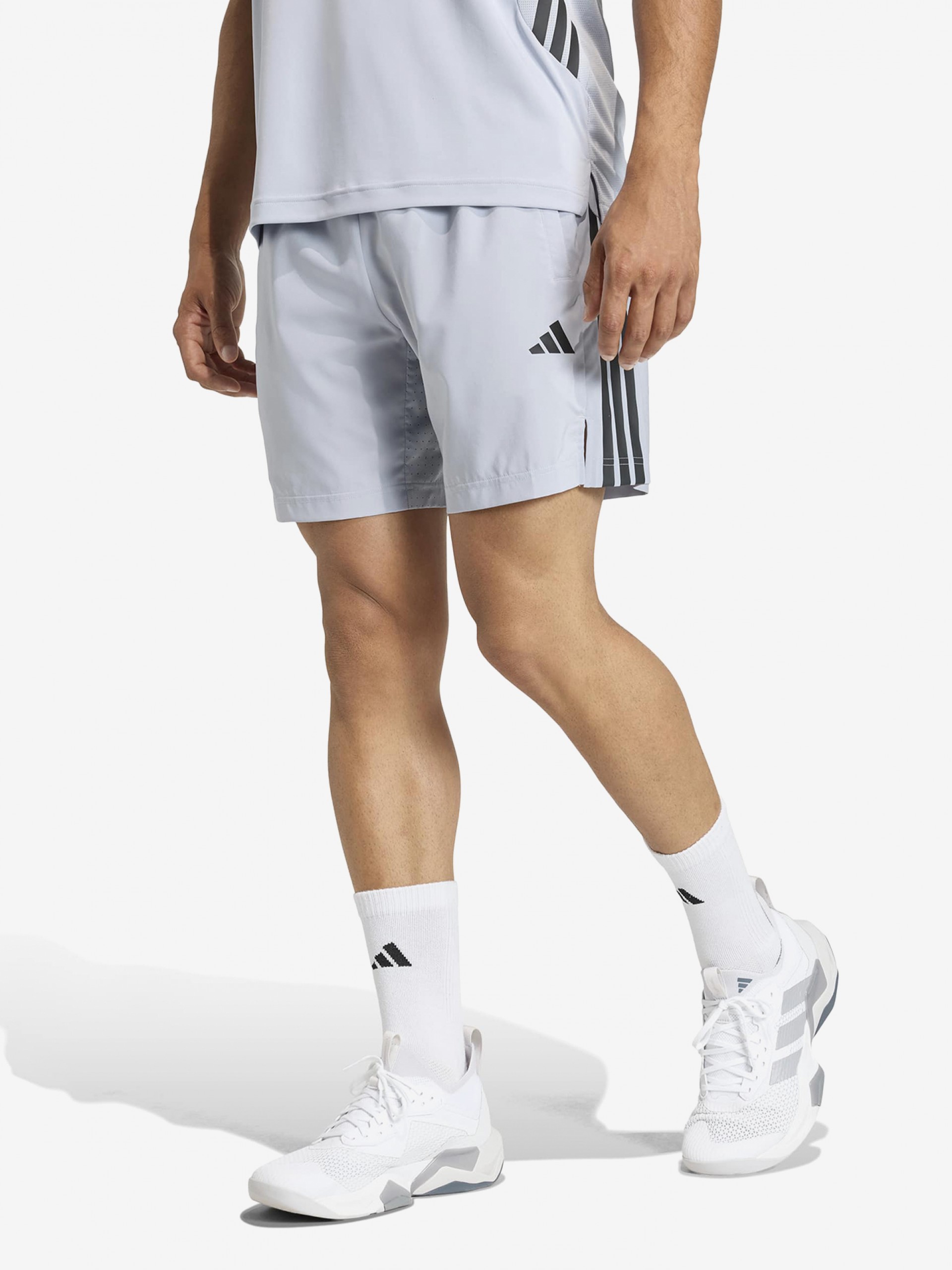 Calções de Treino Adidas The Tech Essentials Workout 18cm Cinzentos