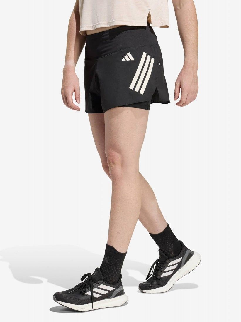 Adidas Adi365 Formotion 13cm W Black 2-in-1 Running Shorts