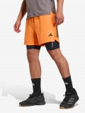 Adidas D4T Power 3-Stripes 18cm Orange Training Shorts
