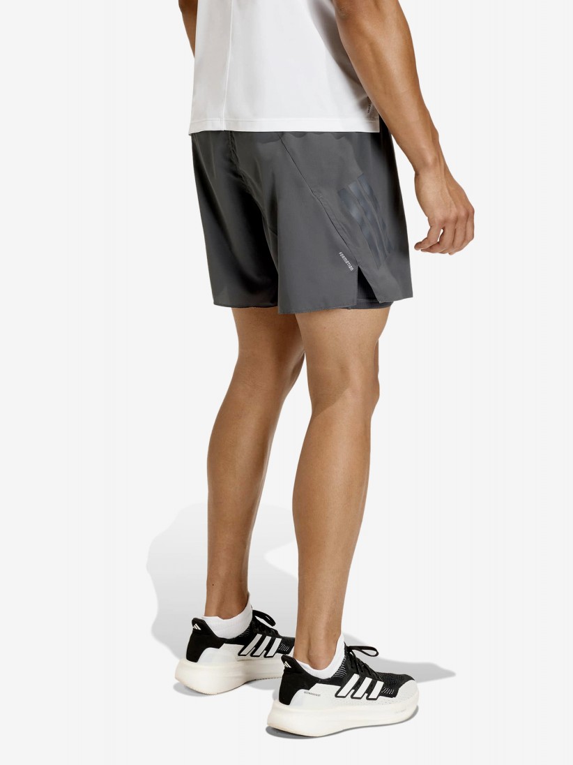 Adidas Adi365 Formotion 18cm Grey 2-in-1 Running Shorts