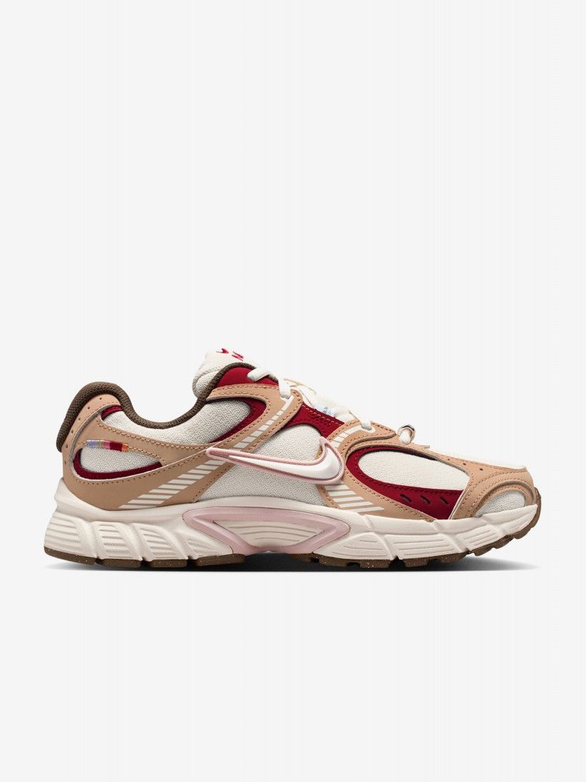 Nike V5 RNR White, Beige and Red Sneakers For Women