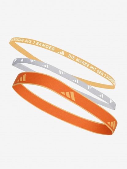 Cintas p/ Pelo Adidas New Naranja, Grises y Amarillas